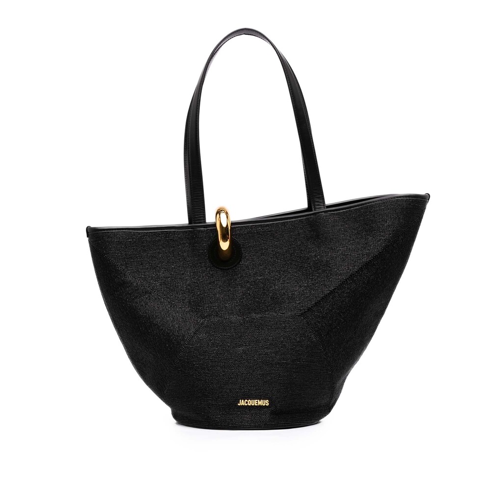 Pre-Loved Jacquemus Raffia Effect Nylon and Polyester Le Bambola Bucket Bag